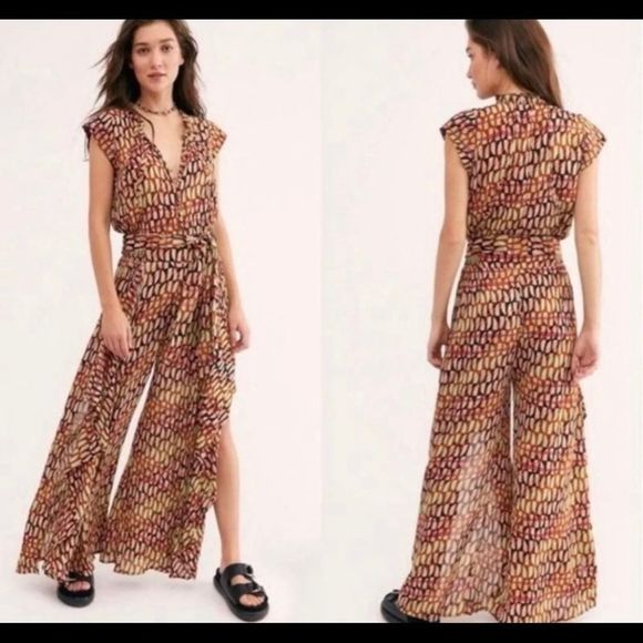 NWOT Free People Sahara Wide leg jumpsuit size XS - Picture 2 of 8